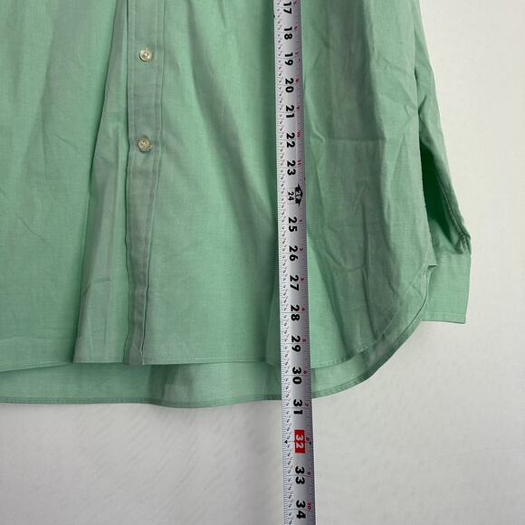 Ralph Lauren Men's 16 (34-35) Light Green Button Down Long Sleeve‎ Shirt - Picture 6 of 6